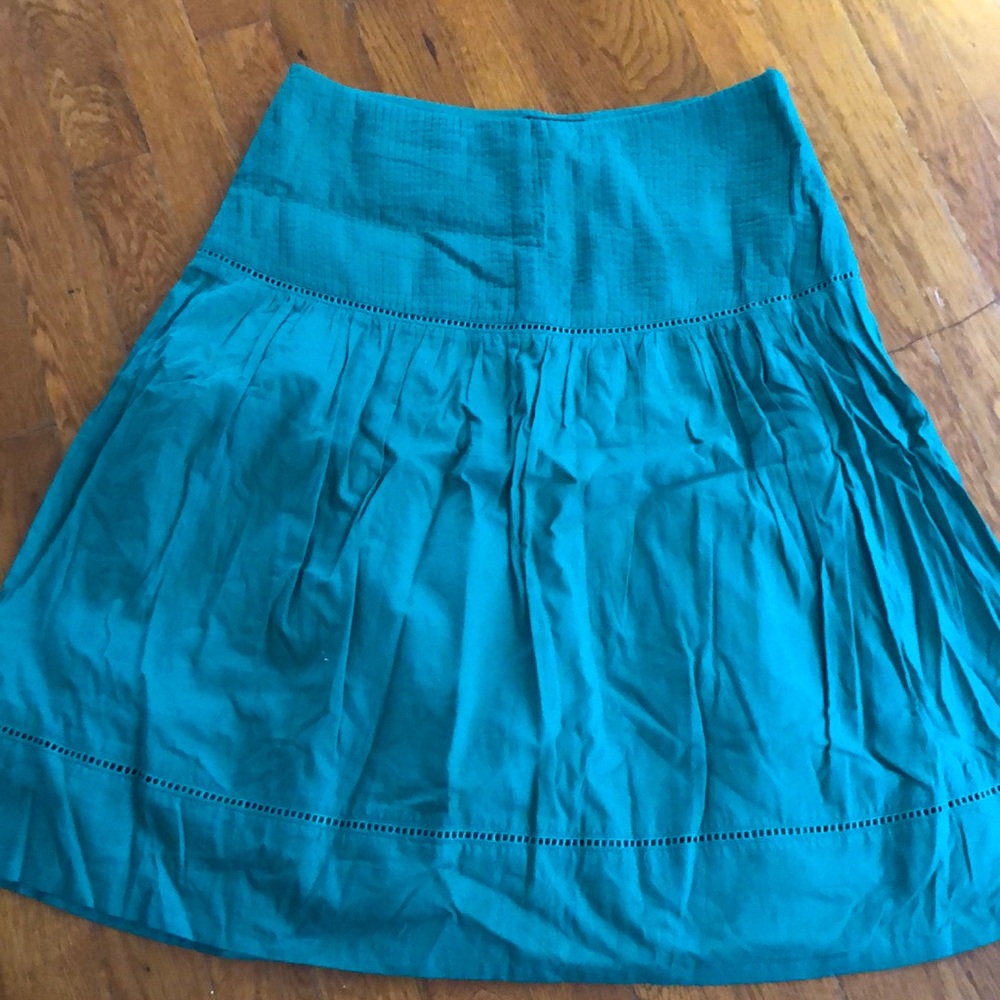 Green Knee Length Skirt